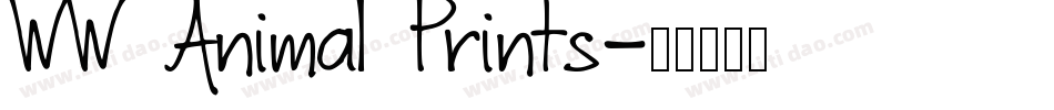 WW Animal Prints字体转换